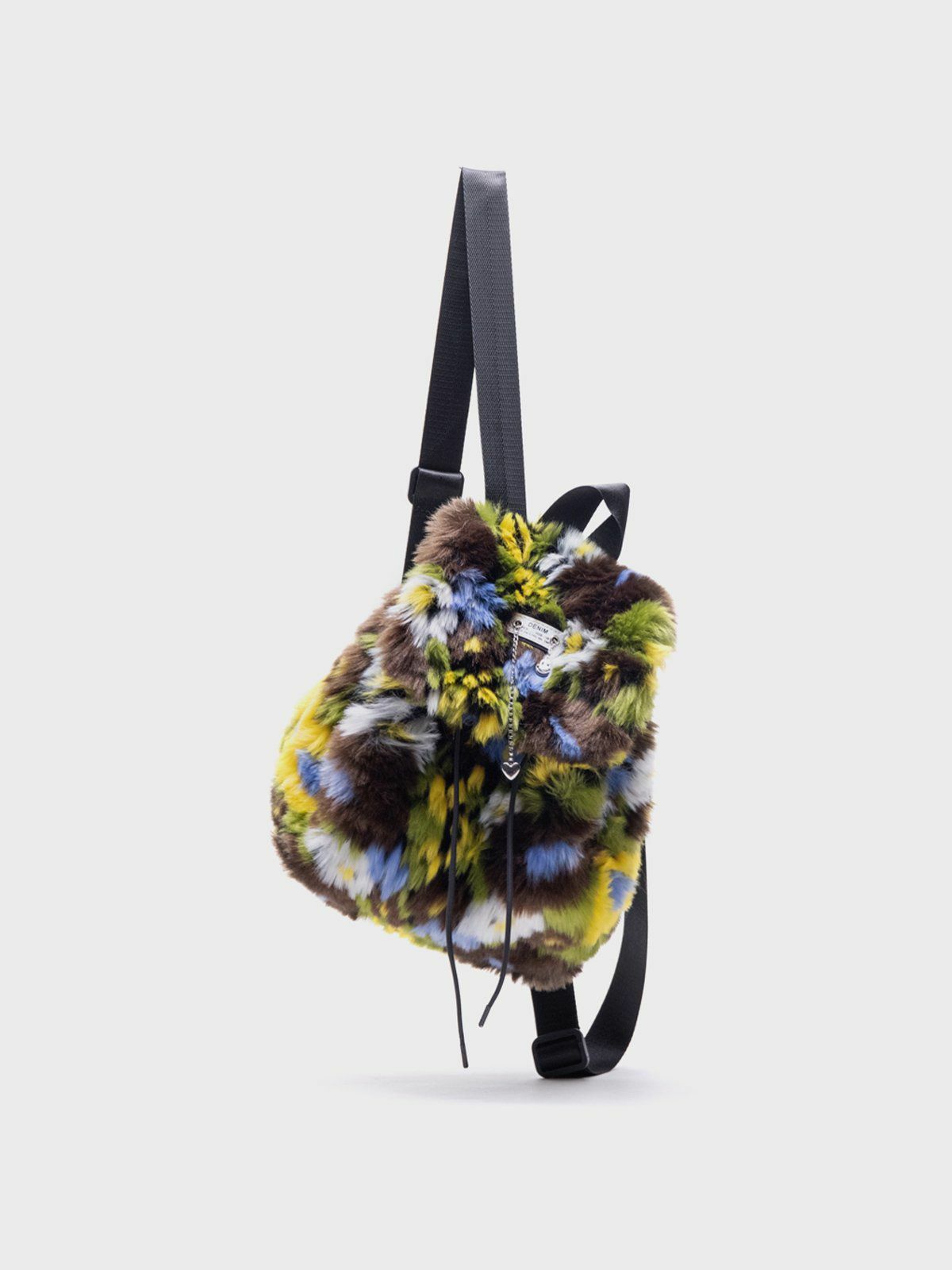 fleece flower backpack quirky & stylish urban accessory 6759