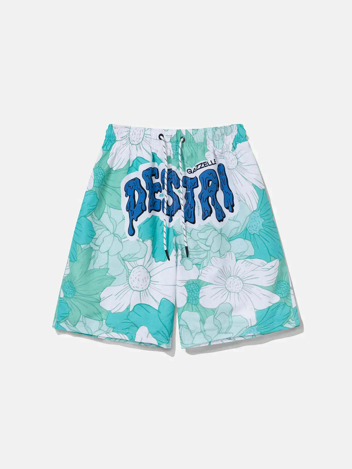 floral print denim shorts y2k streetwear essential 1397