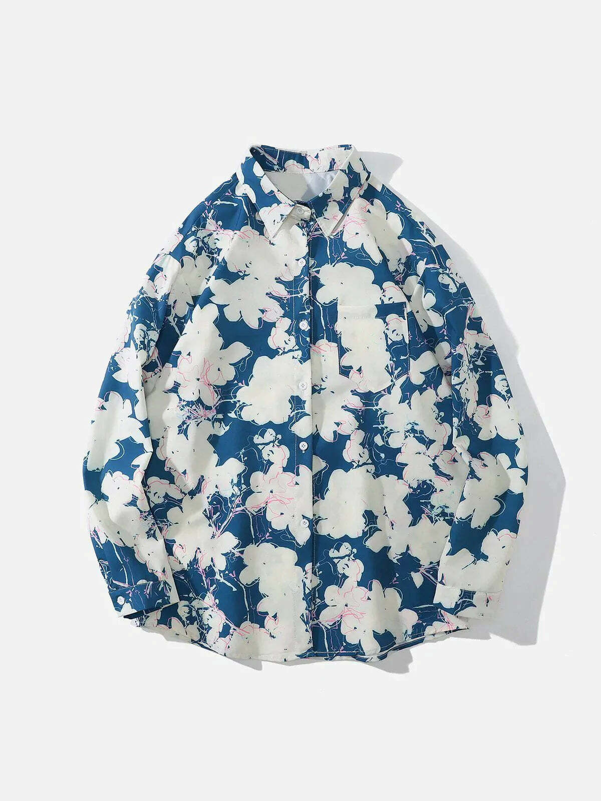 floral print longsleeved shirt retro garden vibes sweatshirt 4182