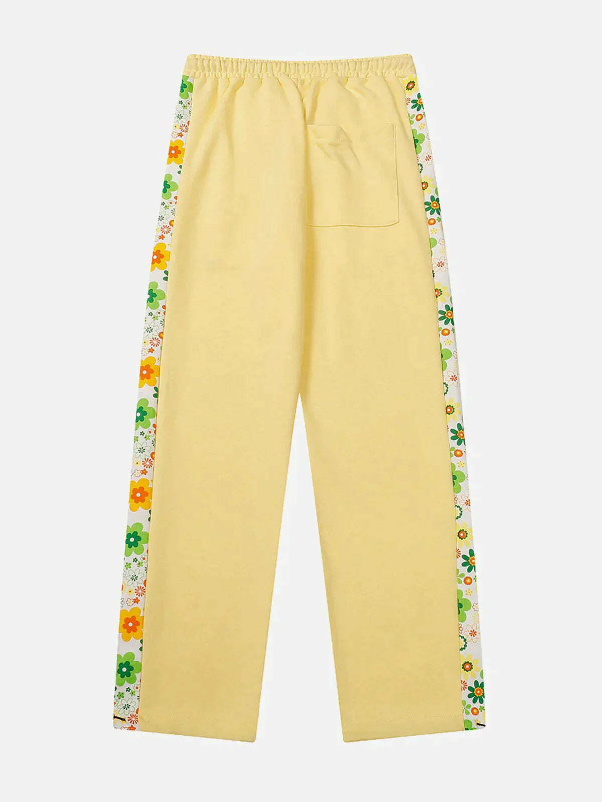 floral side stripe pants casual chic & vibrant 1007