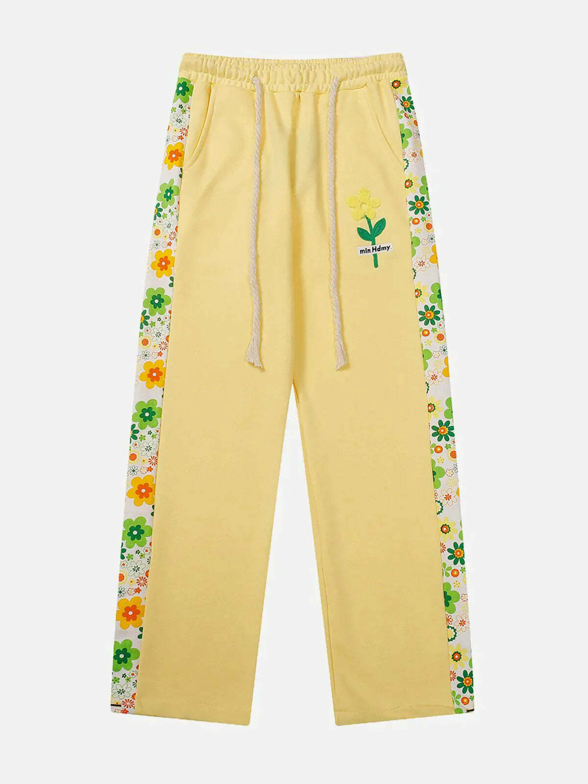 floral side stripe pants casual chic & vibrant 5322