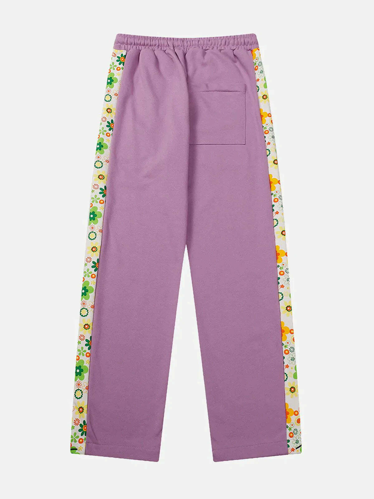 floral side stripe pants casual chic & vibrant 6710