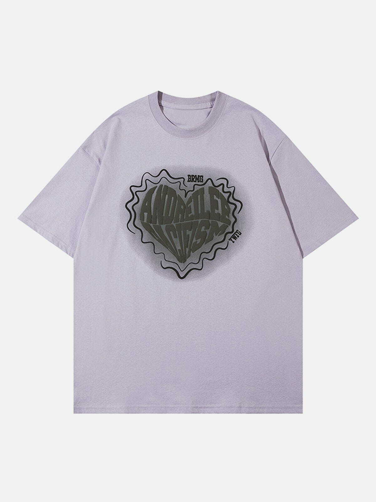 foam heart print tee quirky & vibrant streetwear 3703
