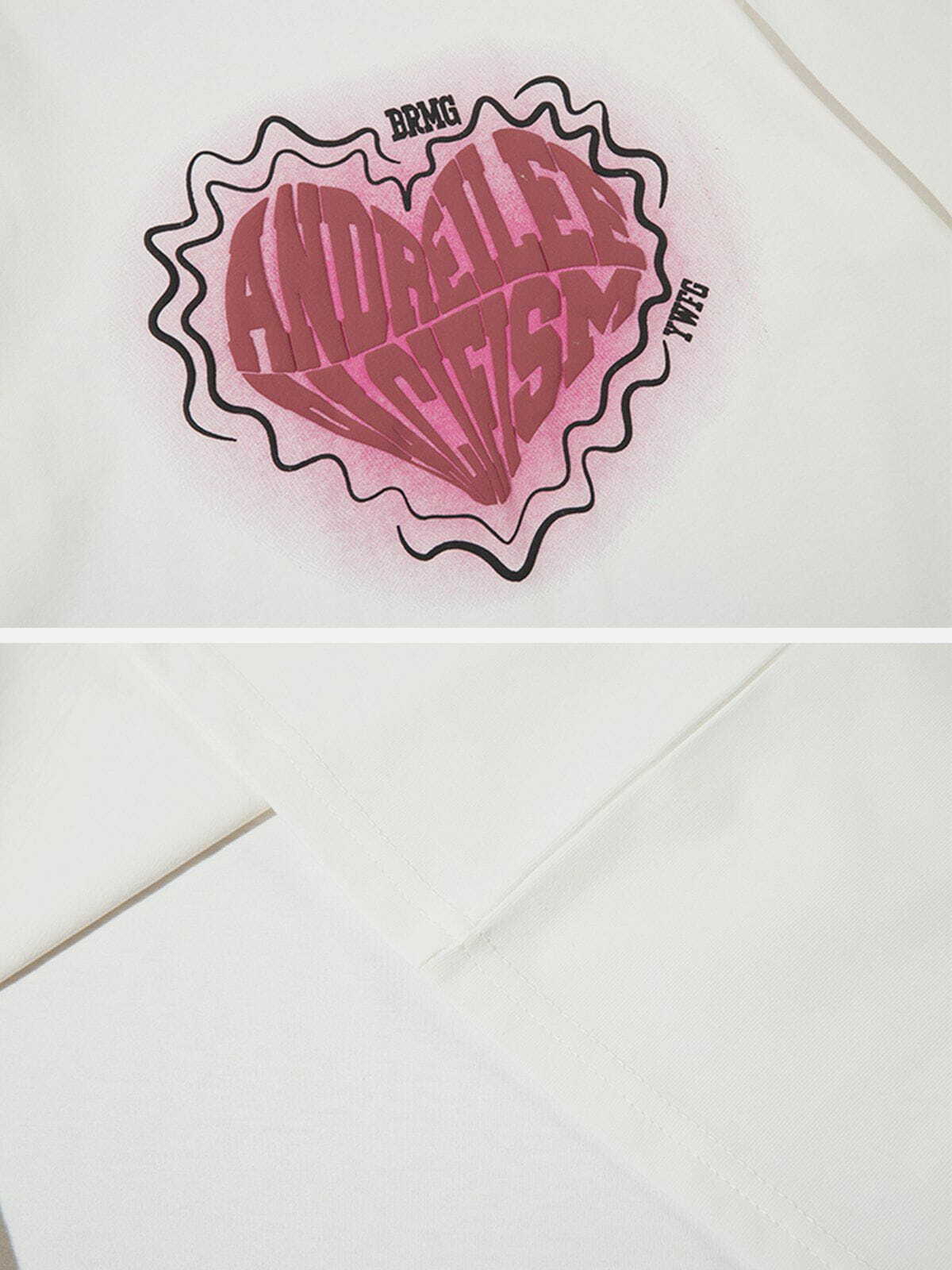 foam heart print tee quirky & vibrant streetwear 6060