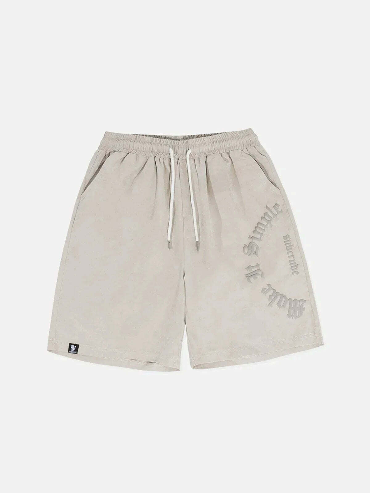 foam letter print shorts edgy y2k streetwear 7736