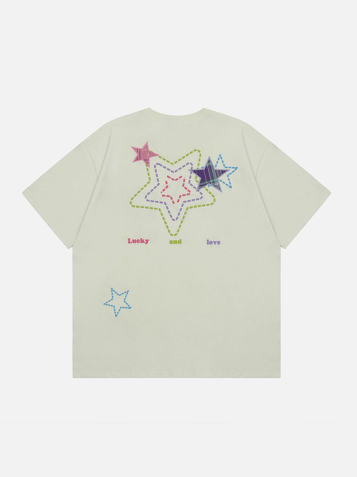 foam star embroidered tee vibrant y2k streetwear 3421