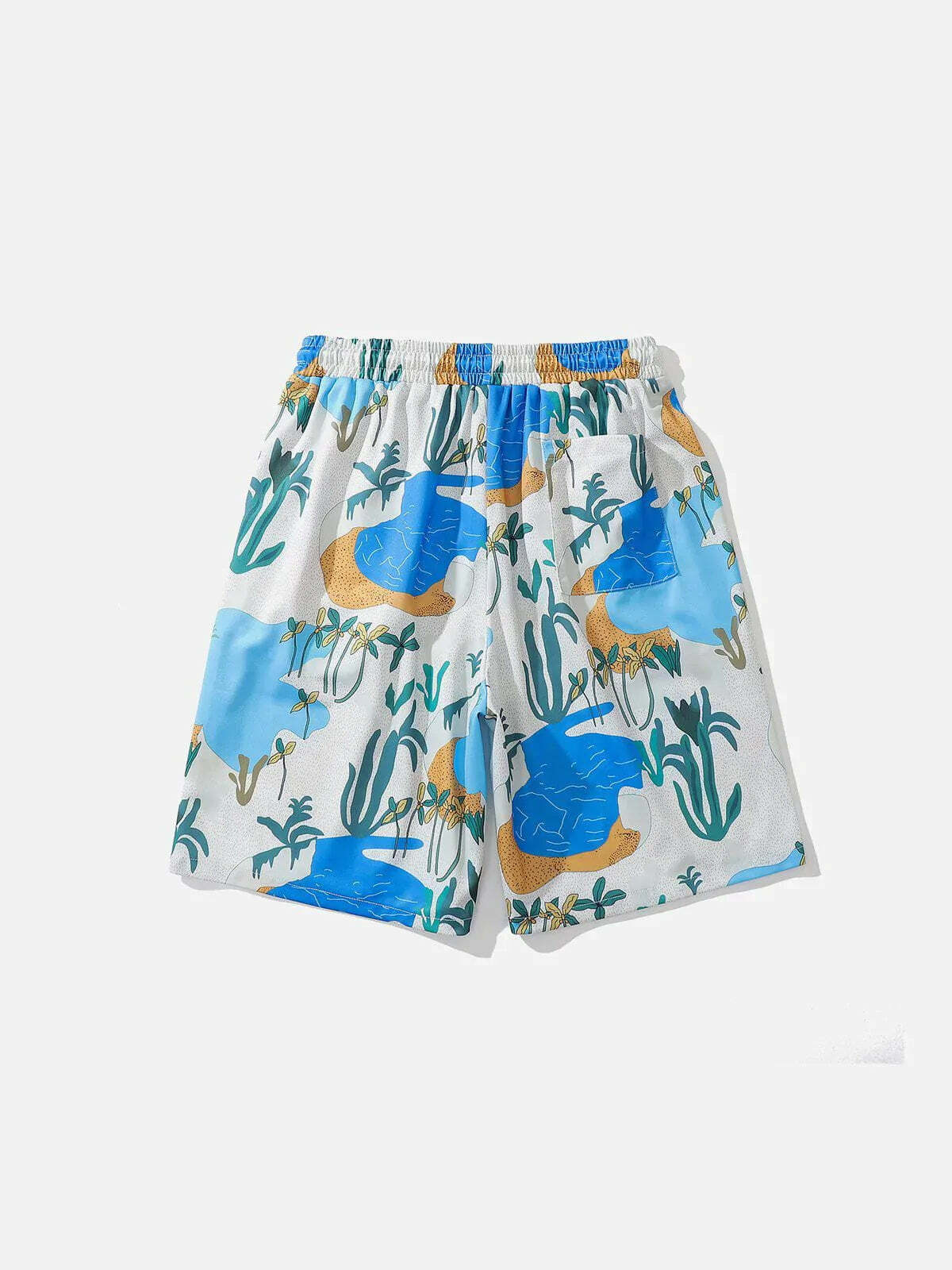 forestinspired sunrise print shorts nature meets y2k style 5462