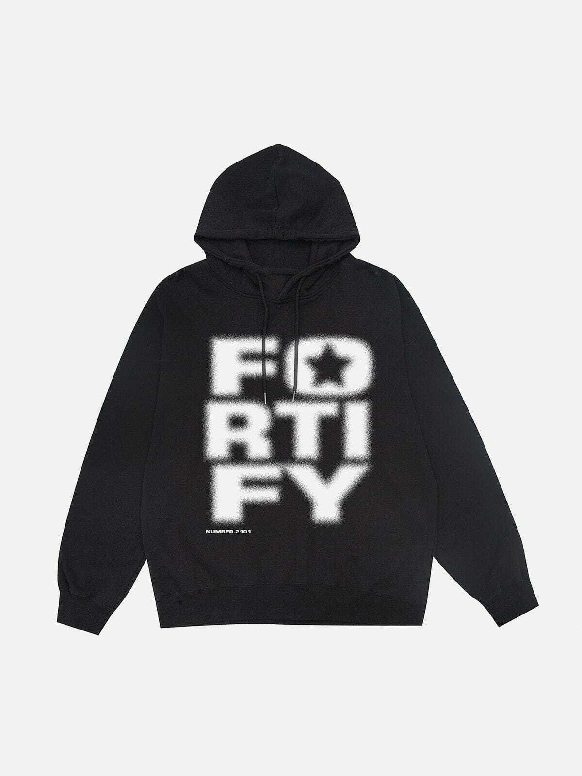 fortify' hoodie edgy & dynamic streetwear 2516