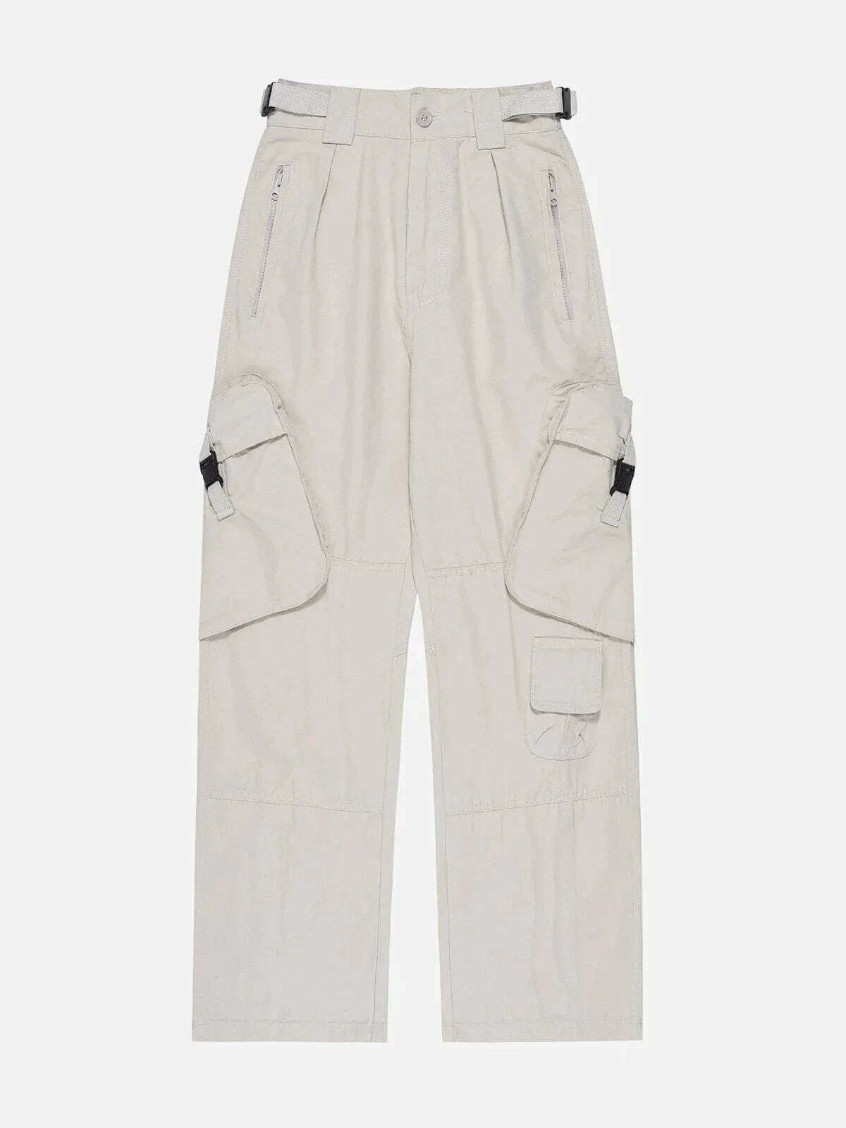 functional zipper pocket pants urban style 5065