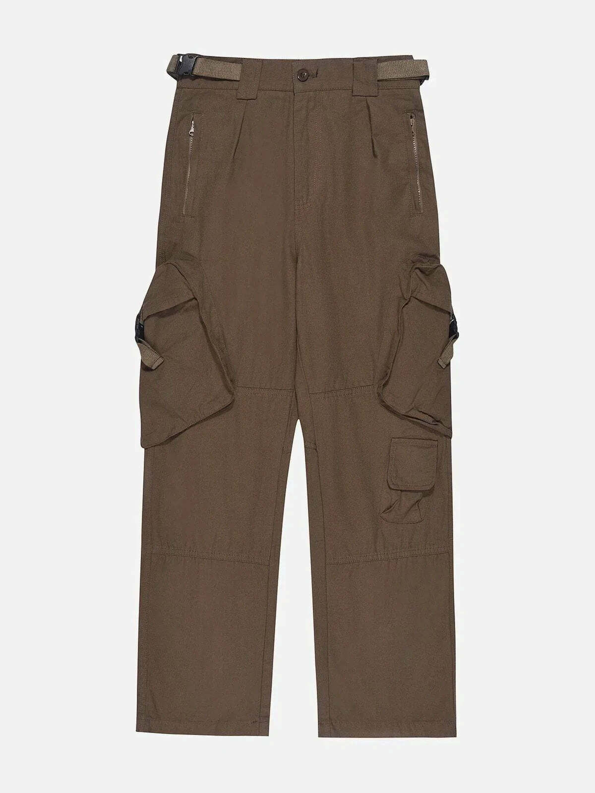 functional zipper pocket pants urban style 6229