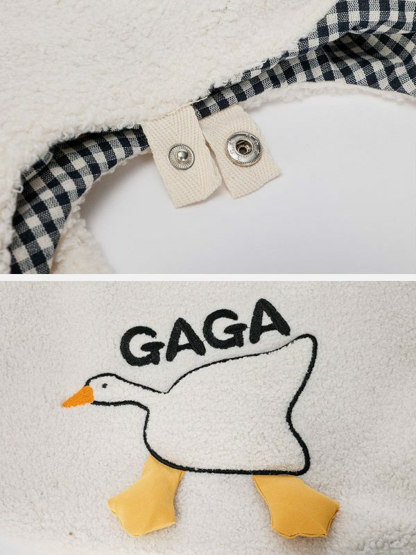 gaga embroidered goose bag edgy  retro streetwear accessory 5337