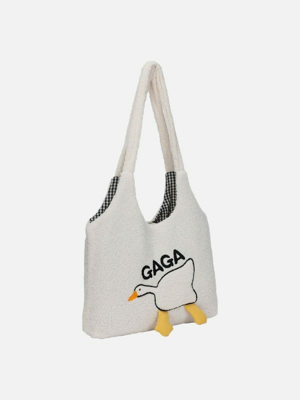 gaga embroidered goose bag edgy  retro streetwear accessory 5766