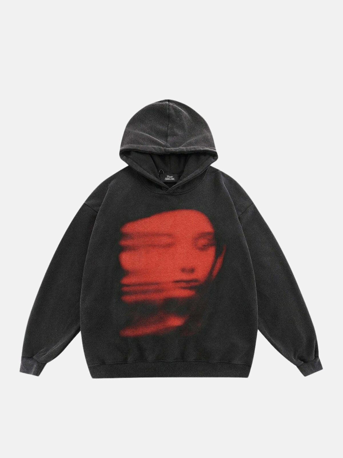 ghost shadow graphic hoodie edgy & mysterious streetwear 6305