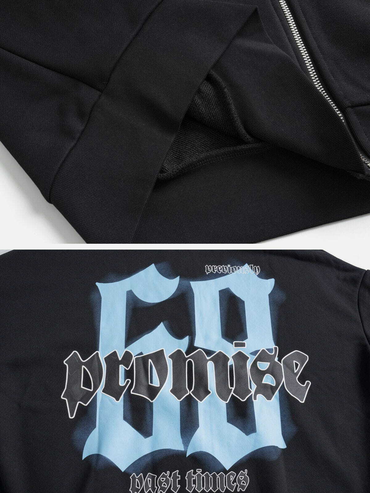 gothic letter number hoodie edgy & youthful streetwear 3685