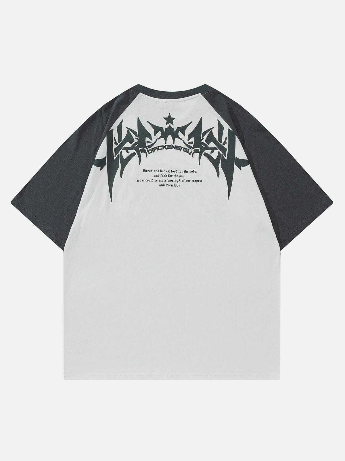 gothic star print tee edgy streetwear statement 6812