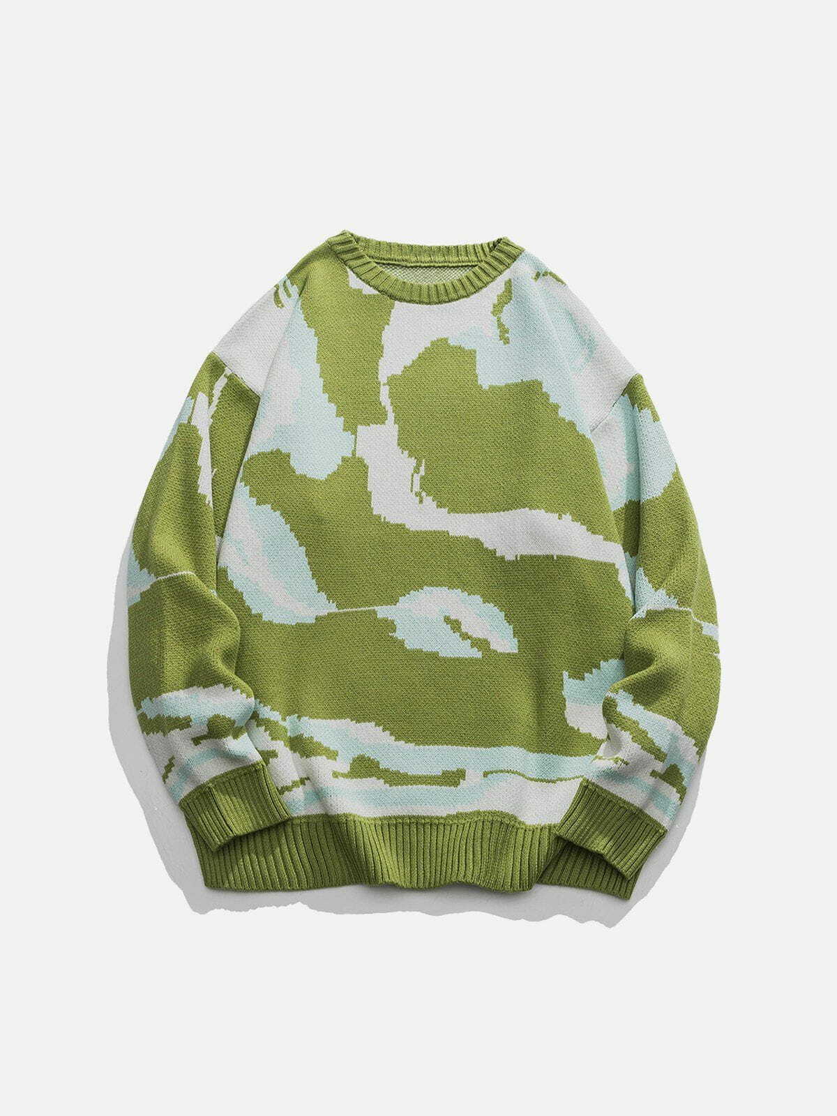 gradient color block sweater edgy streetwear essential 8099