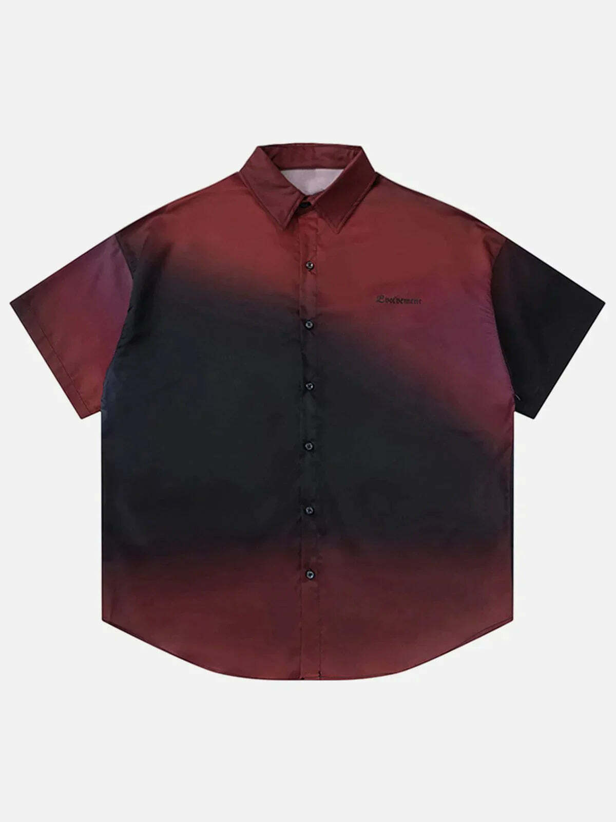 gradient print short sleeve shirt vibrant streetwear essential 7110