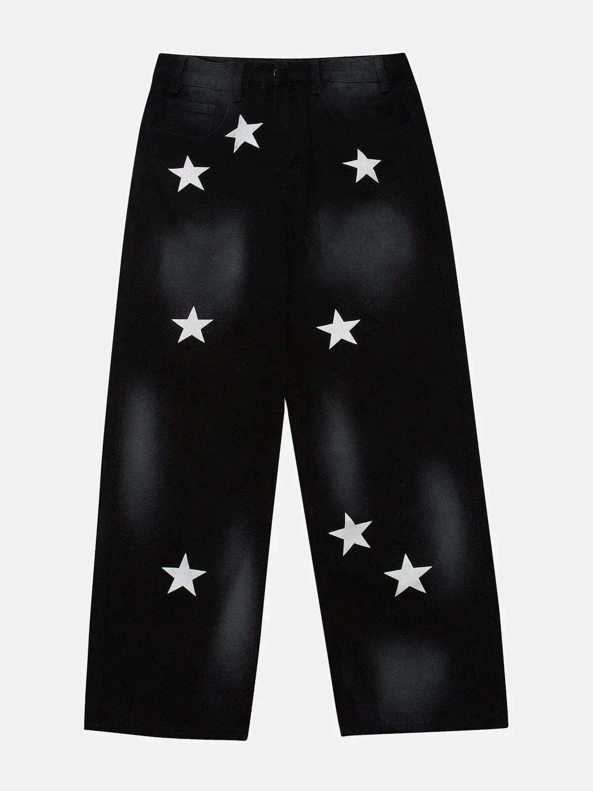 graphic pentagram jeans edgy & trendy streetwear 4841