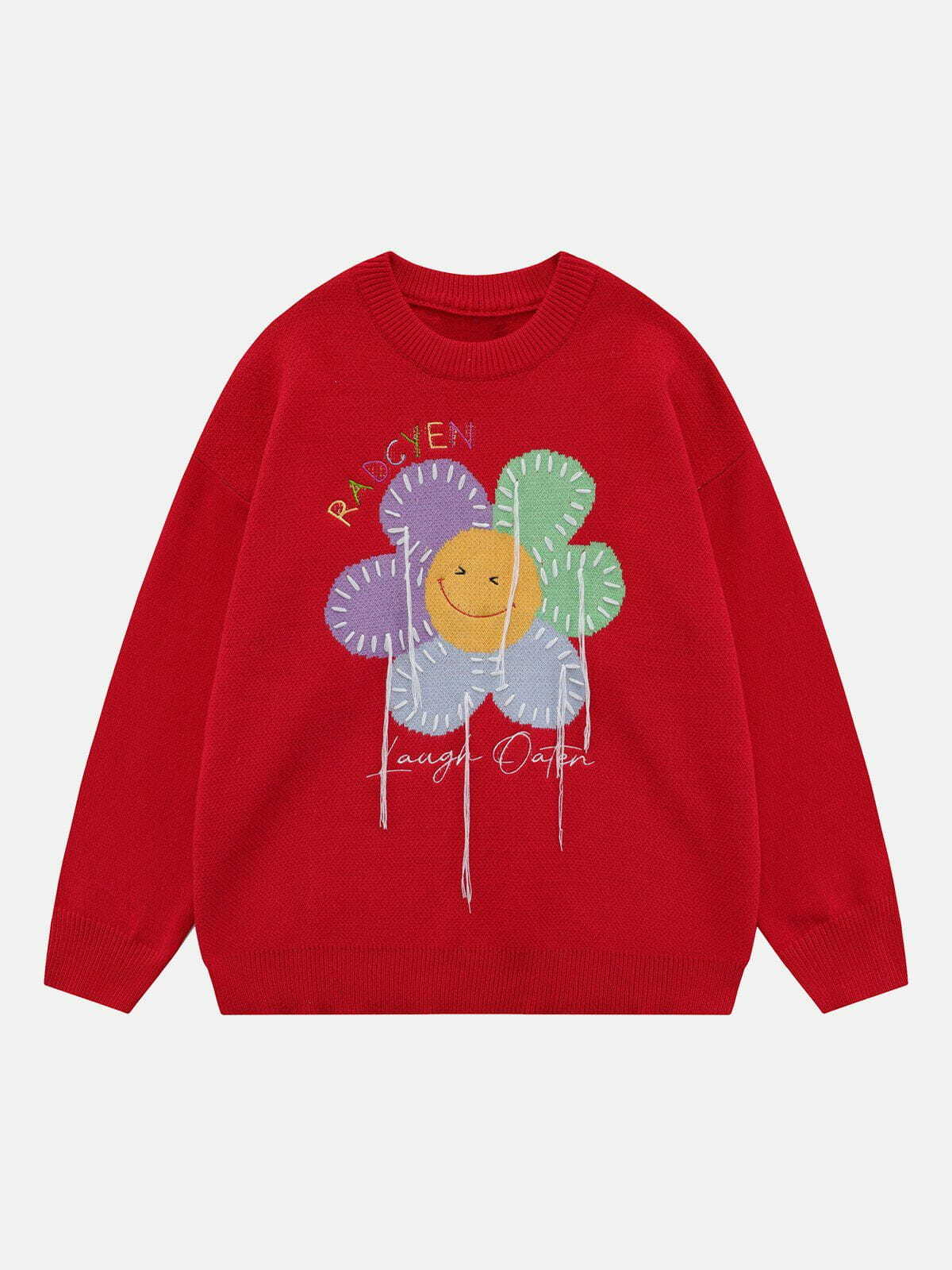 graphic sunflower sweater retro streetwear statement 8904