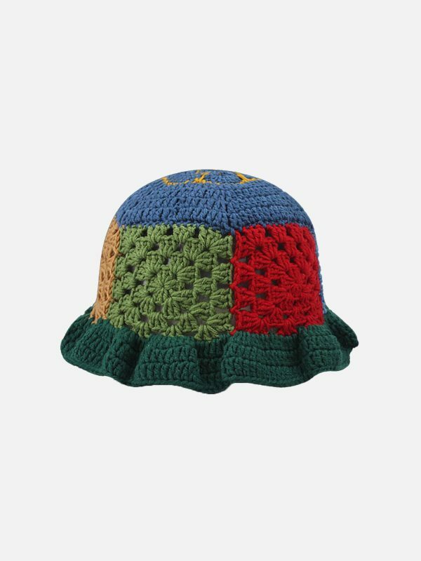 handmade crochet bucket hat edgy  retro streetwear accessory 2930