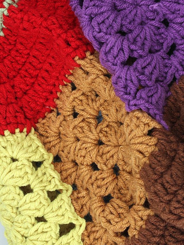 handmade crochet bucket hat edgy  retro streetwear accessory 3446
