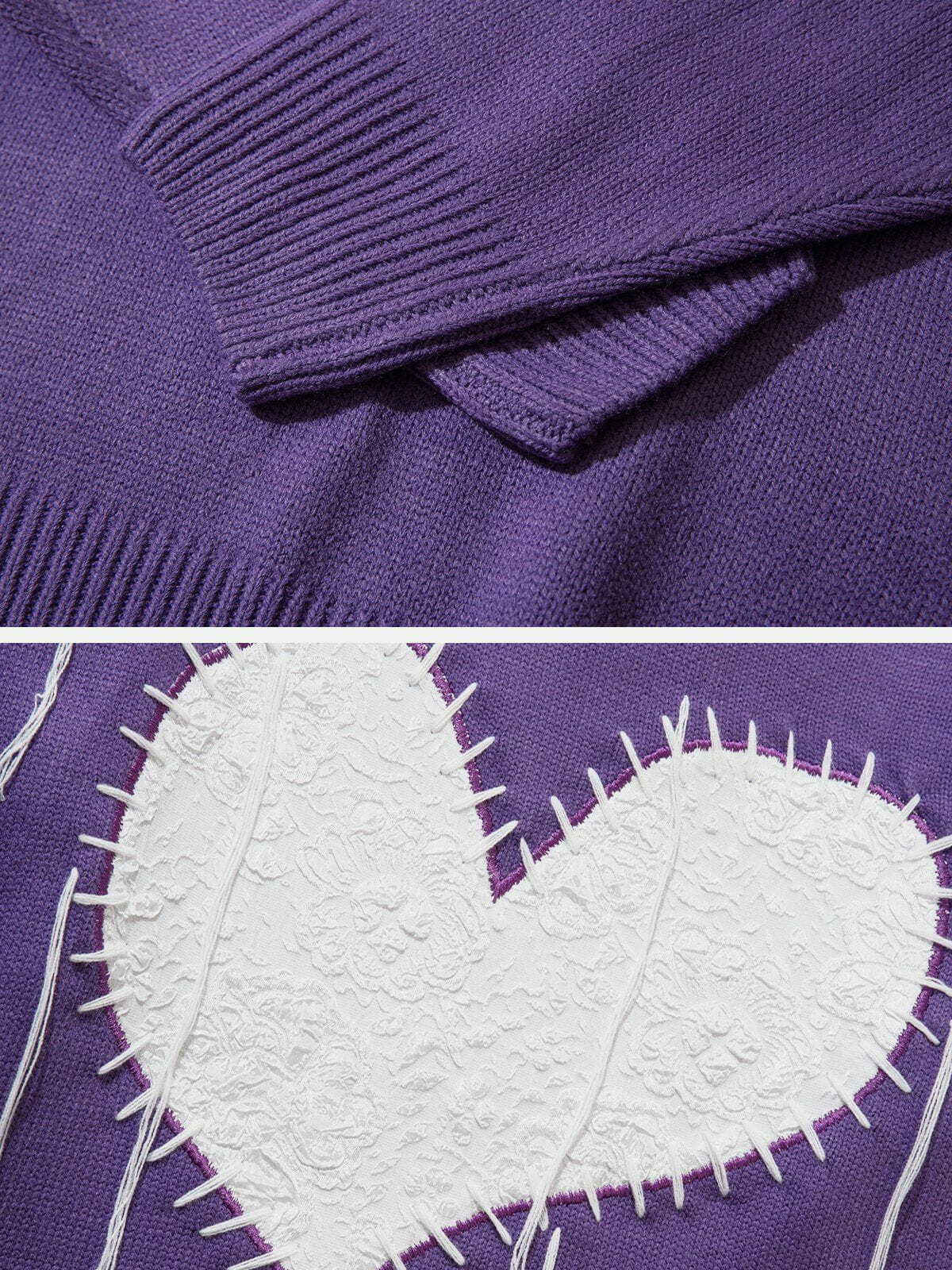 heartfelt patch love sweater y2k fashion statement 1180