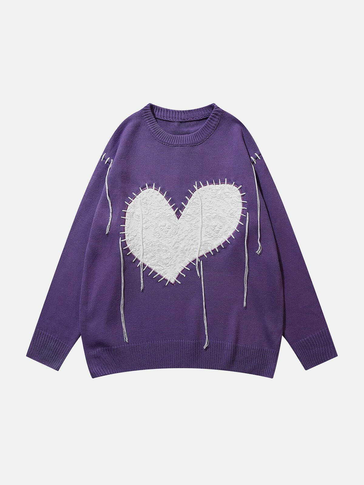 heartfelt patch love sweater y2k fashion statement 3341
