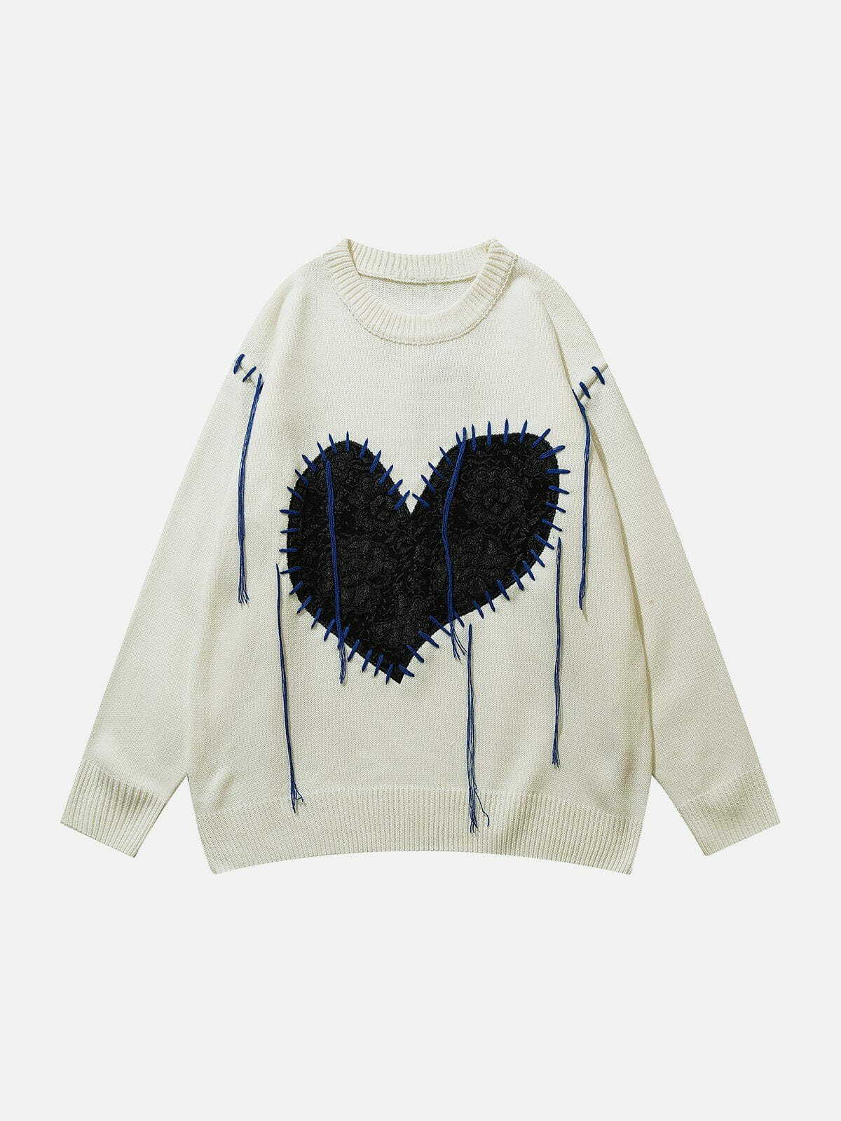 heartfelt patch love sweater y2k fashion statement 7465