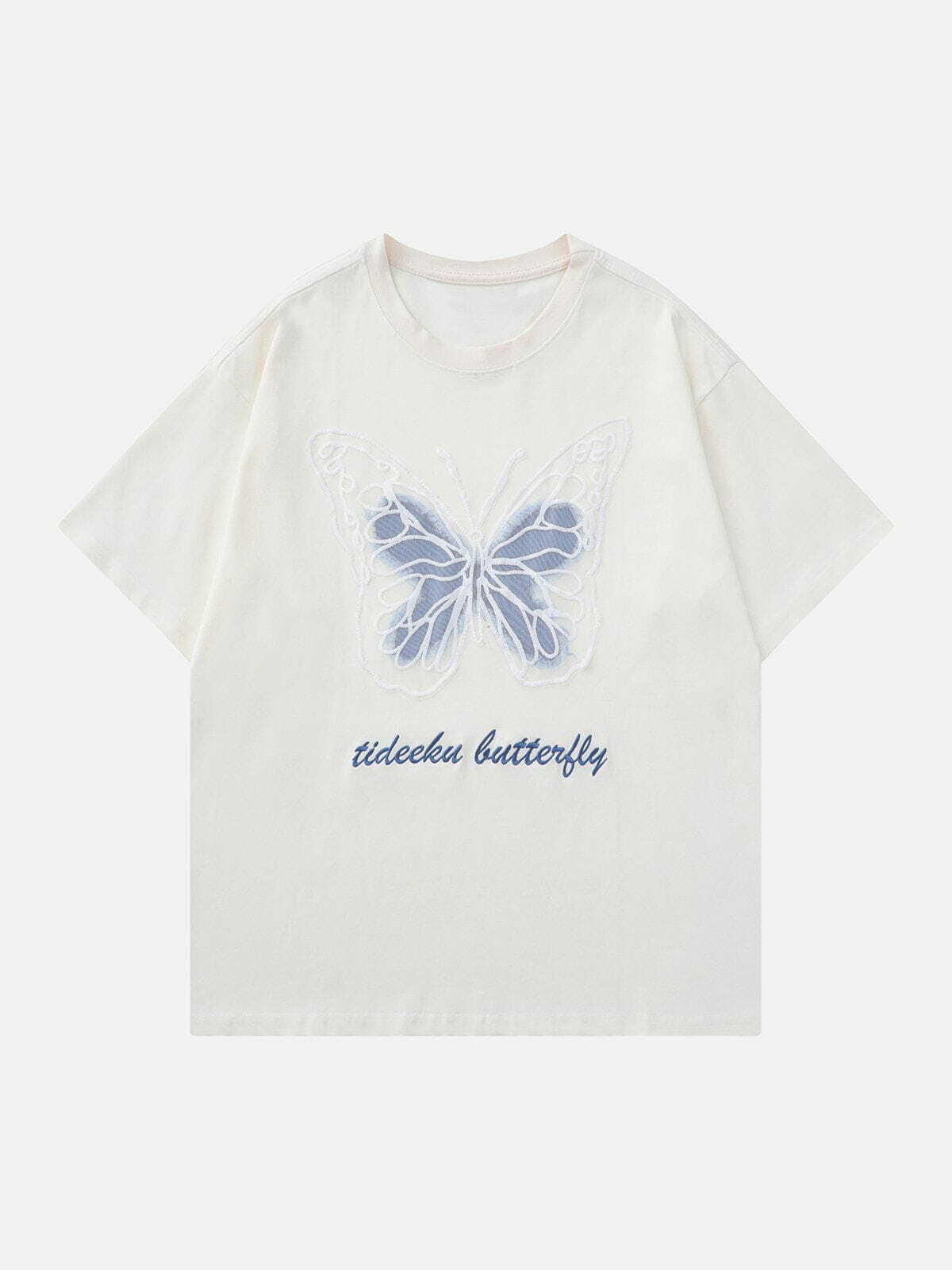 hollow mesh butterfly tee edgy  retro streetwear statement 4634
