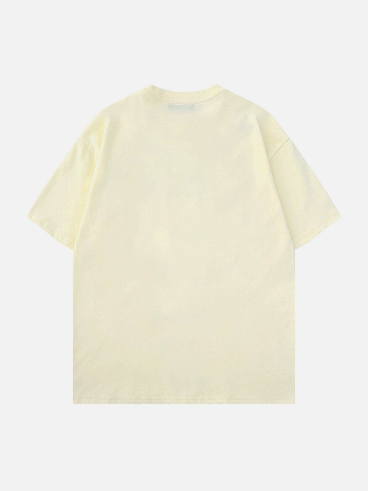 iconic rabbit lettered tee retro  edgy streetwear shirt 5052