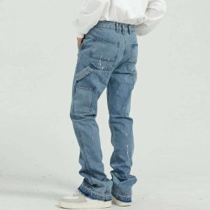 ink splash jeans edgy & vibrant streetwear 6004