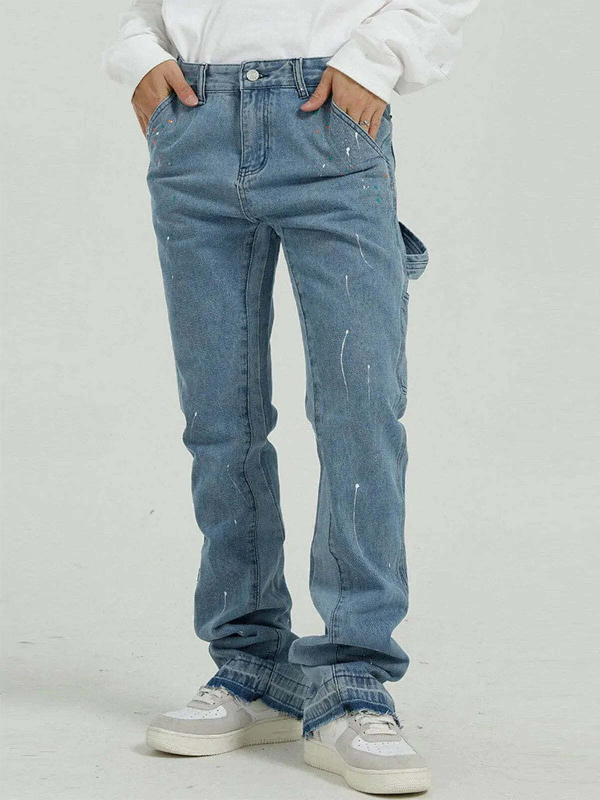 ink splash jeans edgy & vibrant streetwear 6345