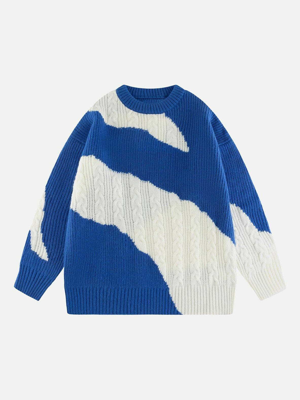 irregular knit sweater eclectic y2k fashion choice 1852