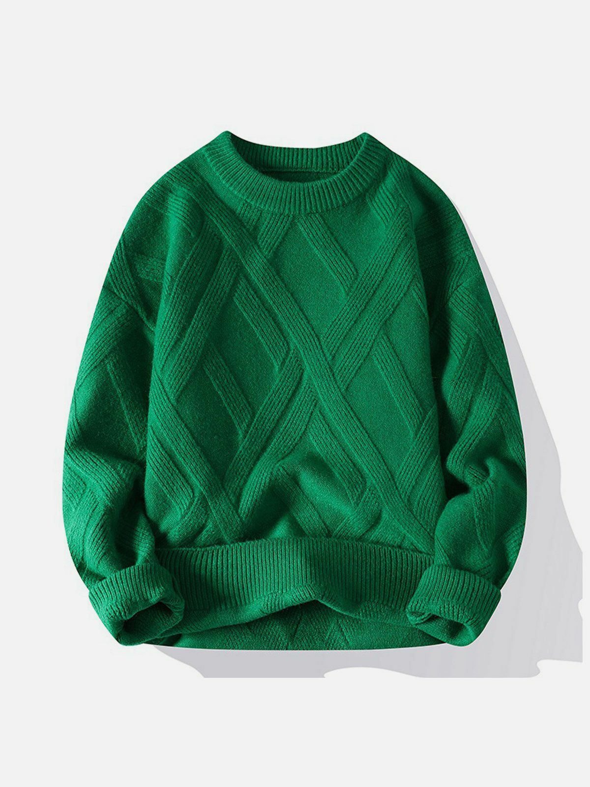 jacquard knit streetwear sweater edgy & retro style 5126