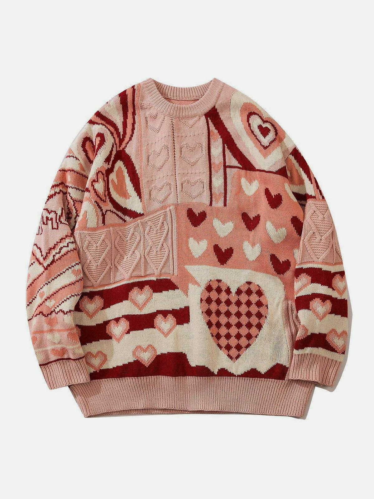 knit love sweater edgy y2k streetwear icon 1183