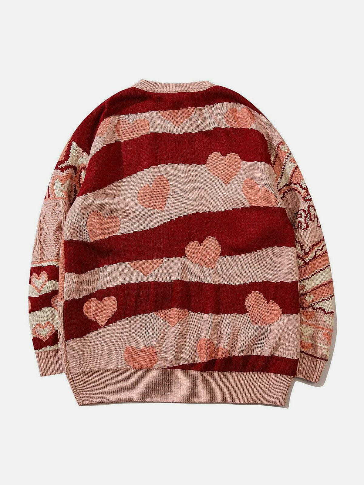knit love sweater edgy y2k streetwear icon 5092
