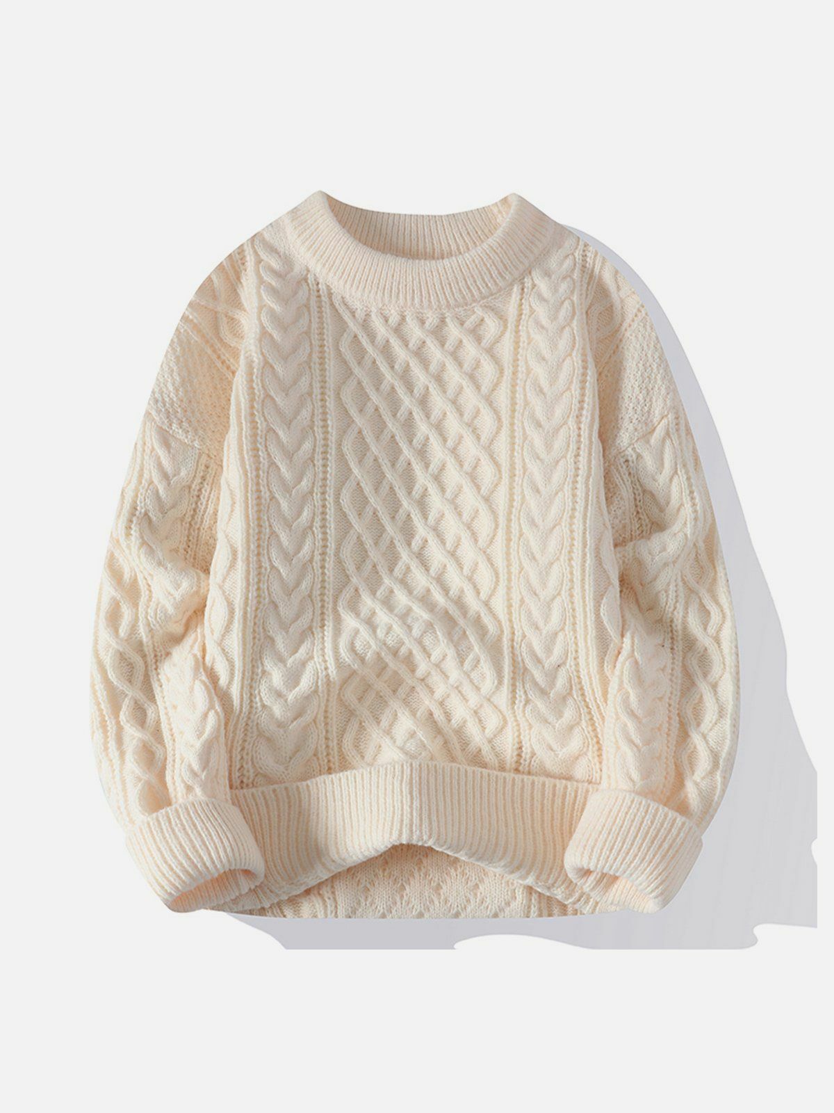 knit personality twist sweater retro & edgy streetwear 5141