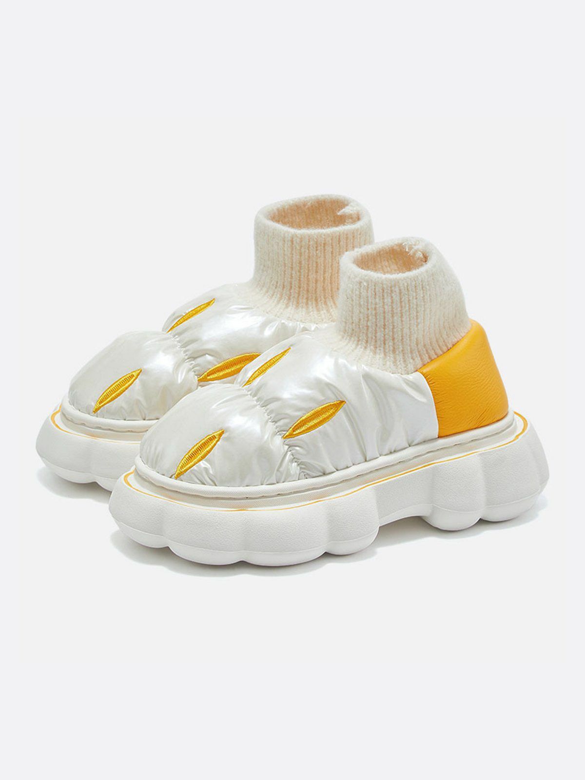 latex padded chunky sneakers edgy streetwear essential 5487