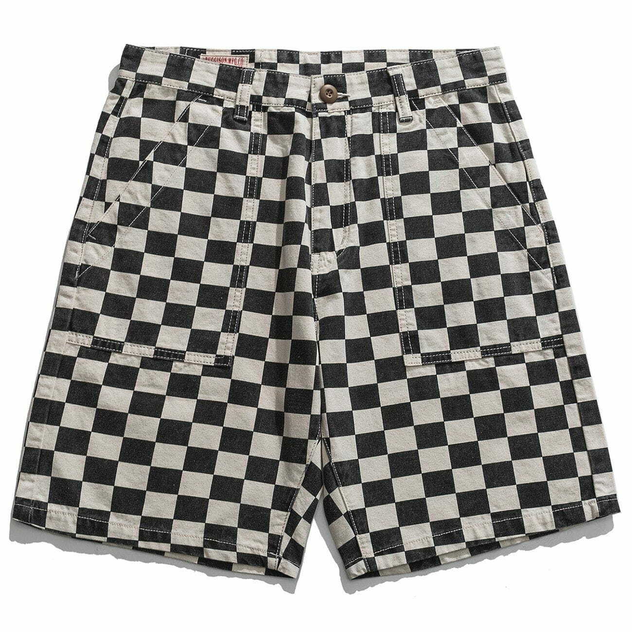 lattice cargo shorts edgy streetwear essential 8789
