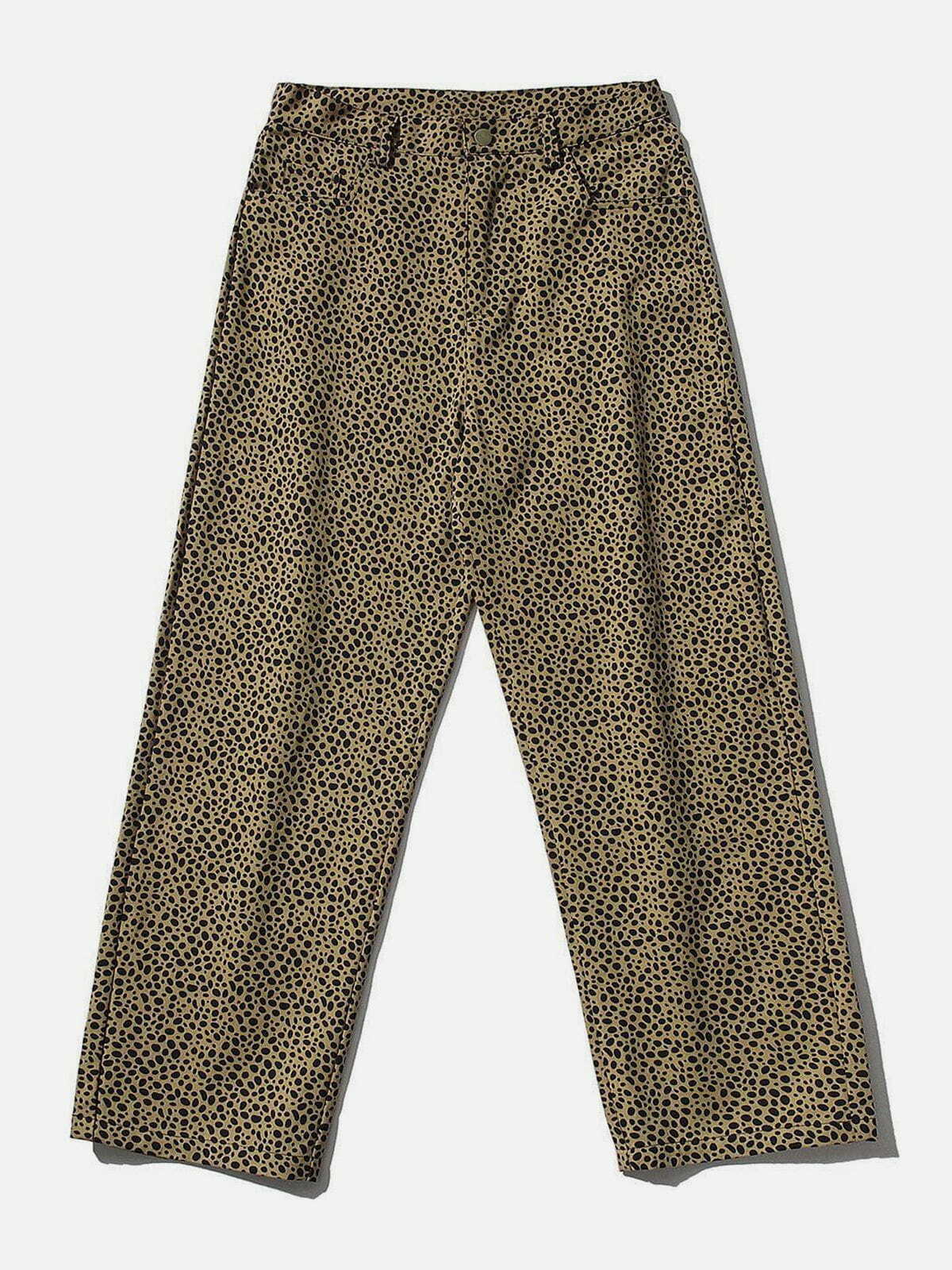 leopard print highwaisted wide pants vintage chic & edgy streetwear 2507