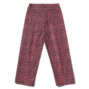 leopard print highwaisted wide pants vintage chic & edgy streetwear 7605