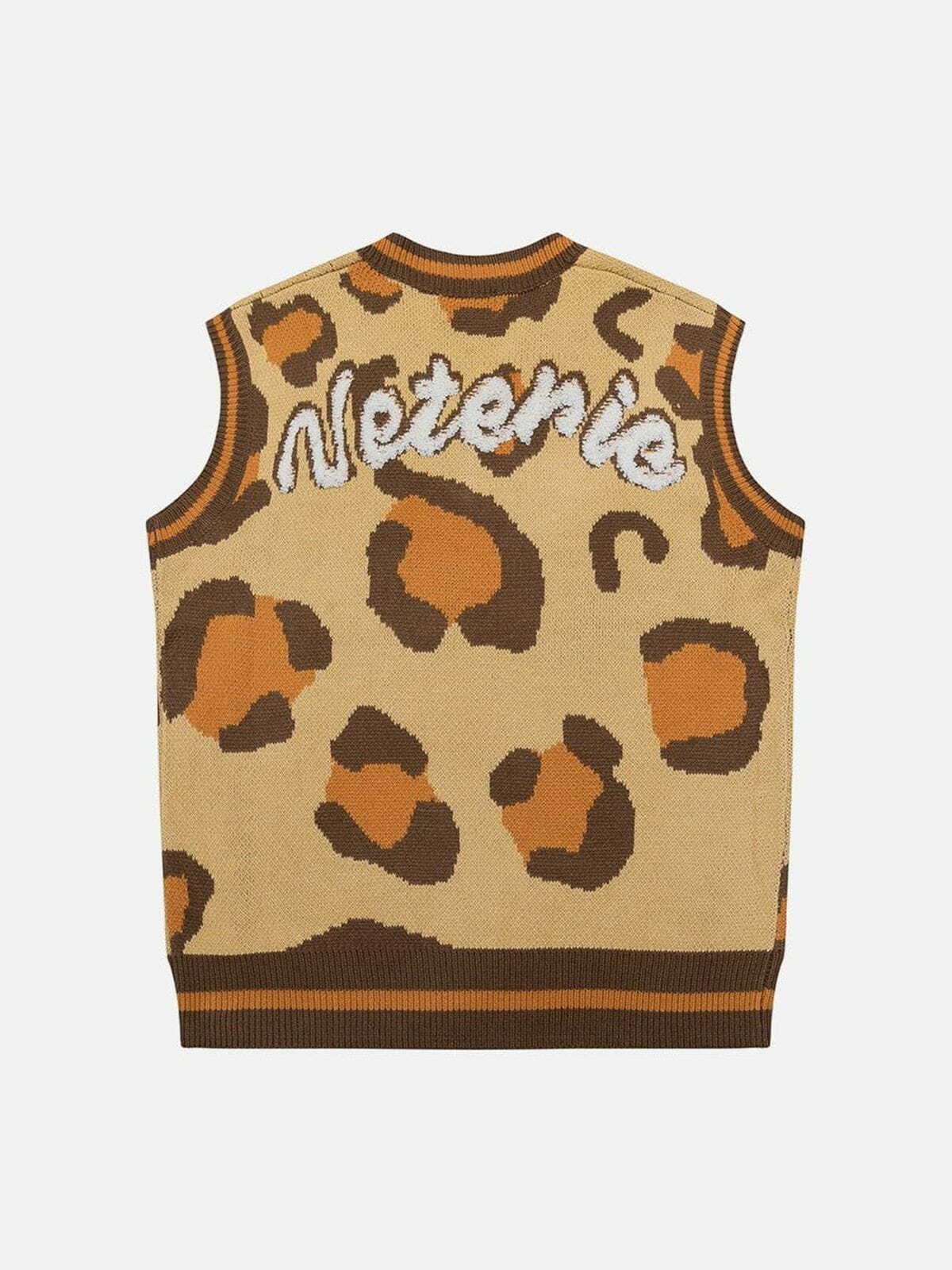 leopard print vest edgy  retro animal patterned sleeveless top 2060