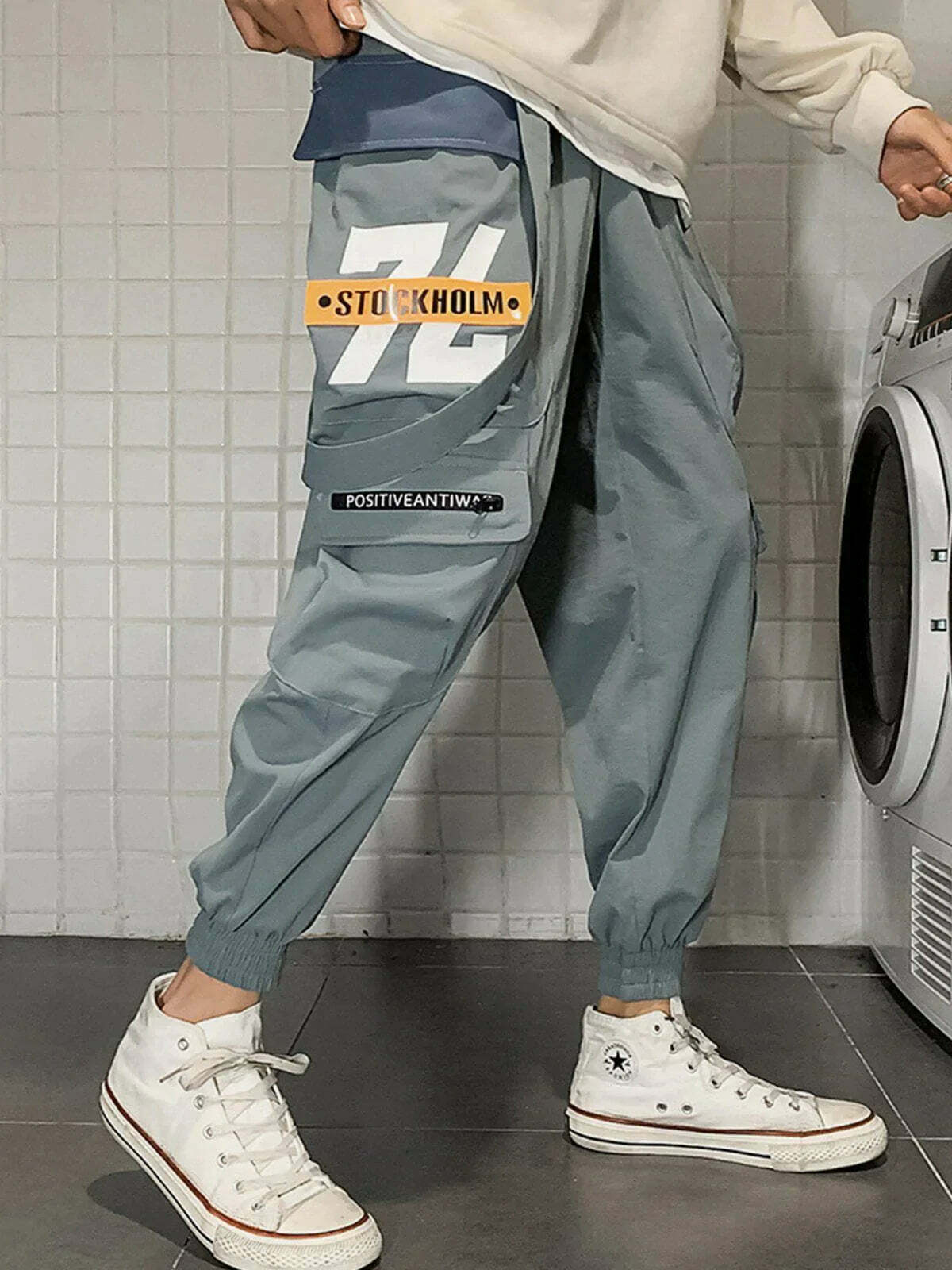 loose pocket trim pants urban streetwear essential 2251
