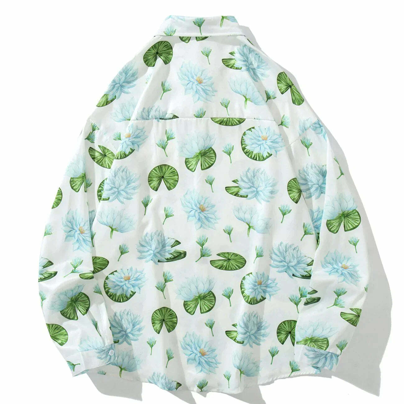 lotus leaf print shirt vibrant & chic streetwear 6230