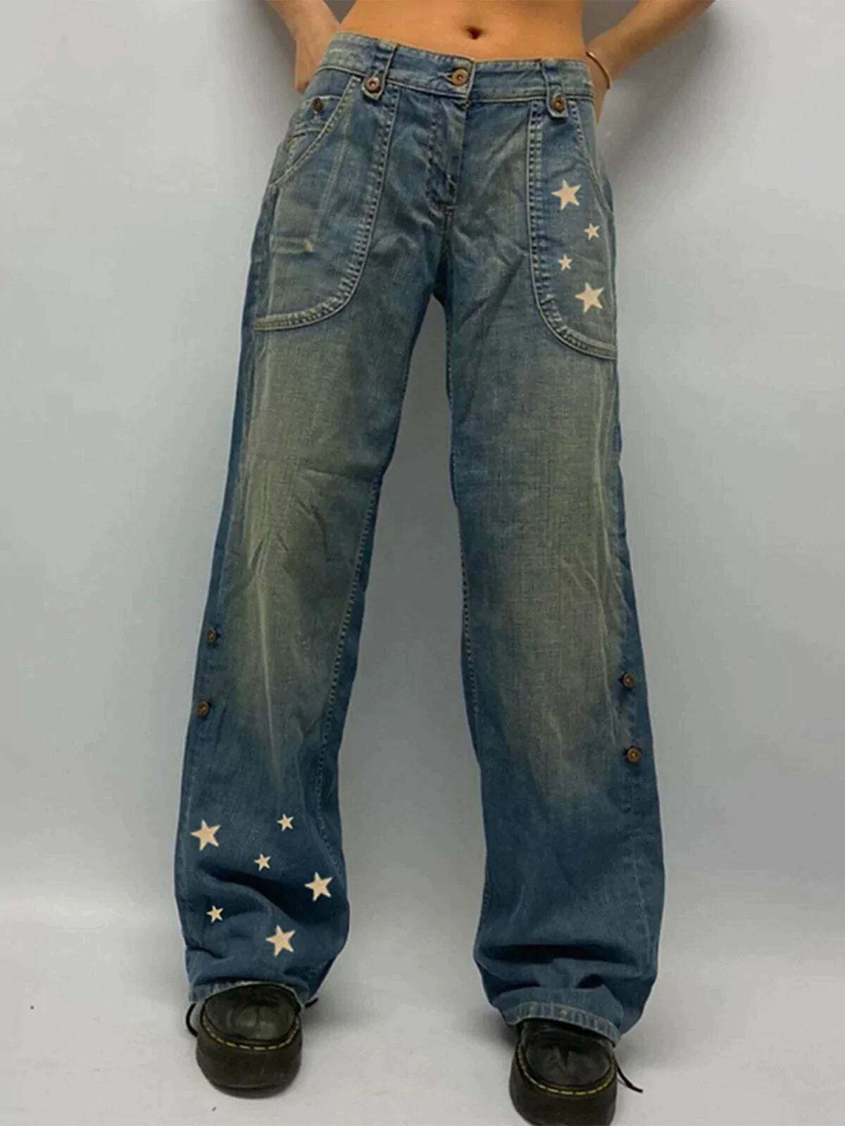 low rise straight leg jeans sleek & edgy y2k streetwear 5564