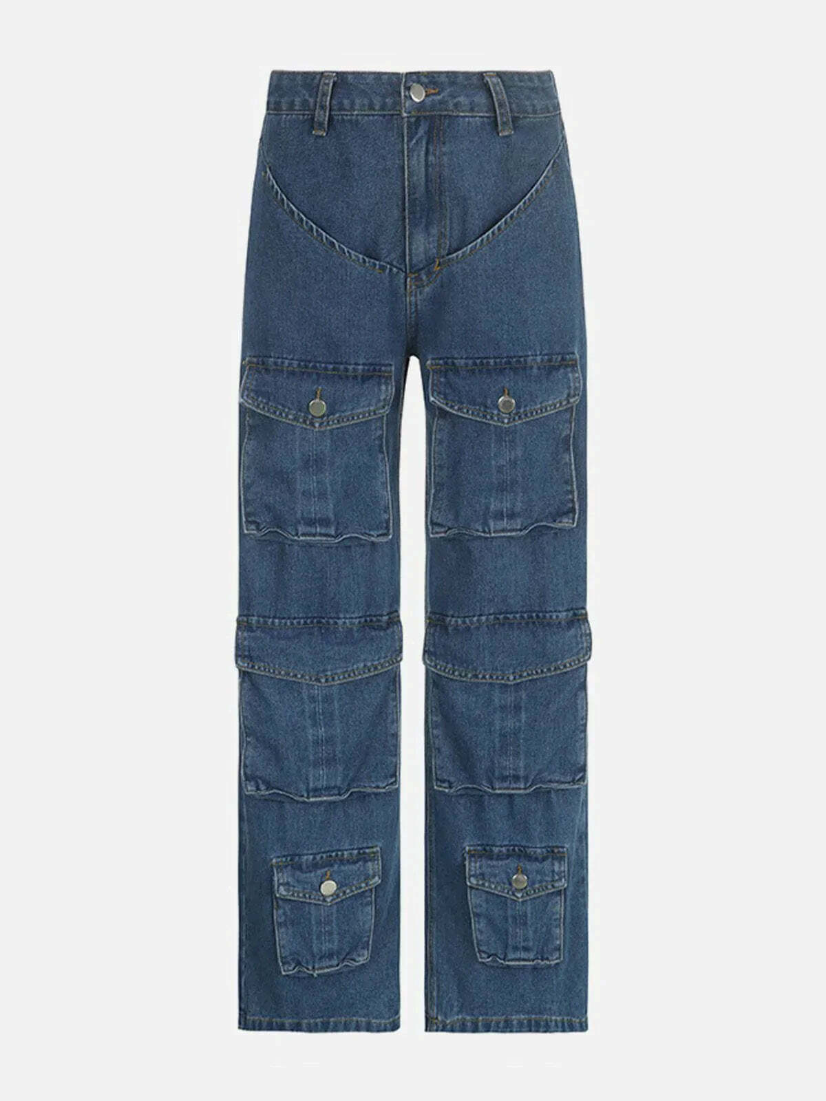 low waist streetwear jeans edgy retro denim essential 8974