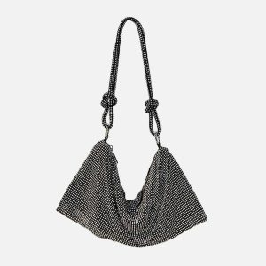 luxurious shimmering diamond shoulder bag exclusive y2k accessory 6416