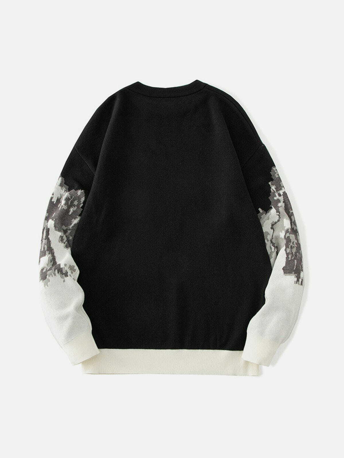 mountain landscape jacquard sweater edgy y2k streetwear 2068