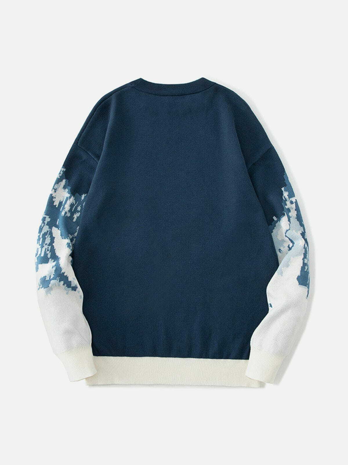 mountain landscape jacquard sweater edgy y2k streetwear 5174