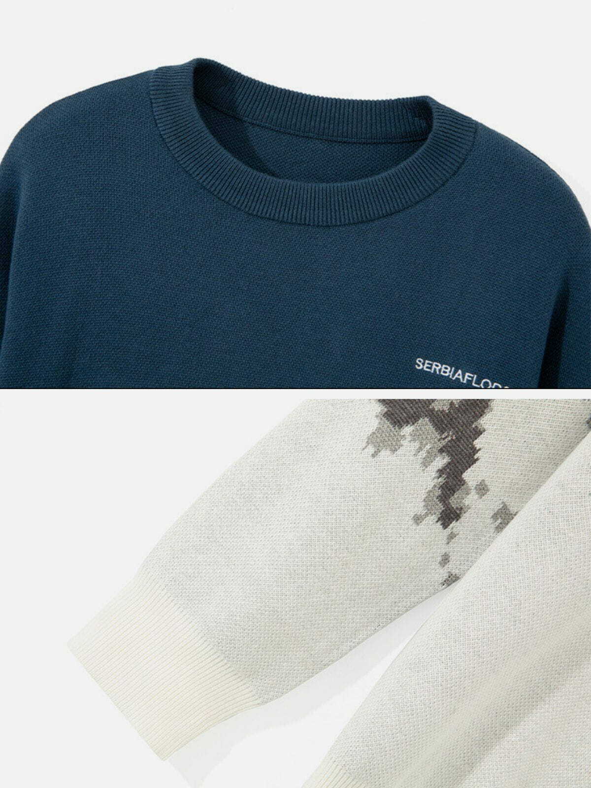 mountain landscape jacquard sweater edgy y2k streetwear 7631